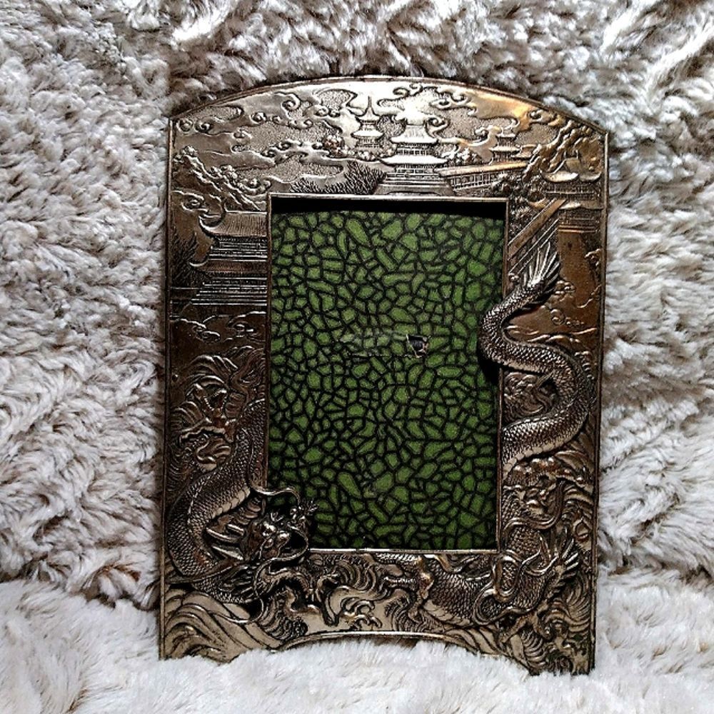 Vintage Japanese Dragon Picture Frame Early 1900's